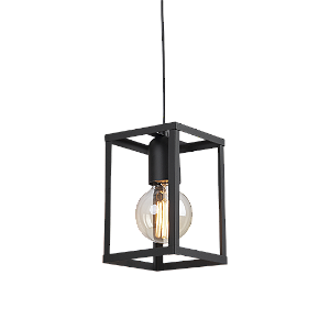 Pendente Thomas Quadro PP Metal Domado Código 5914 18cm para Lâmpada Filamento E27 em Alumínio