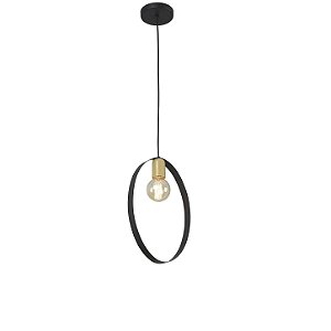 Pendente Thomas Oval Metal Domado Código 5900 34cm para Lâmpada Filamento E27 em Alumínio