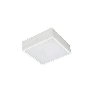 Plafon Quadrado 20cm Metal Domado Código 5126 para 2 Lâmpadas Bulbo E27 em Alumínio e Vidro