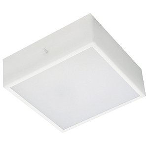 Plafon Quadrado 50cm Metal Domado Código 5169 para 5 Lâmpadas Bulbo E27 em Alumínio e Vidro
