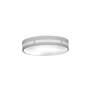 Plafon Redondo 20cm Corte Lateral Metal Domado Código 31316 para 1 Lâmpada Bulbo E27 em Alumínio e Vidro