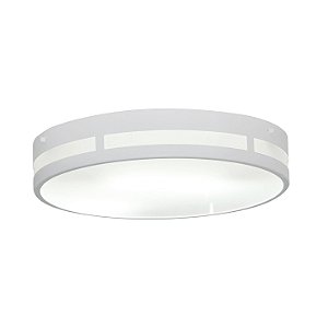 Plafon Redondo 40cm Corte Lateral Metal Domado Código 31318 para 3 Lâmpadas Bulbo E27 em Alumínio e Vidro
