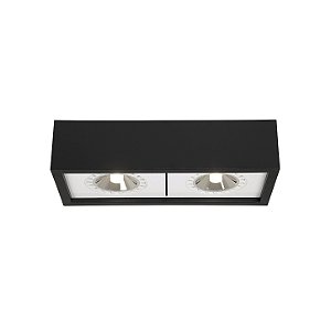 Plafon Tek Nik Duplo Metal Domado Código 5777 para 2 Lâmpadas Halopar20 AR70 AR111 E27 e GU10