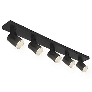 Spot Mini Redondo com Cinco Metal Domado Código 11358 para 5 Lâmpadas Mini Dicróica GU10 LED COB 15W
