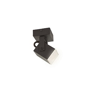 Spot Mini Quadrado Simples Metal Domado Código 11364 para 1 Lâmpada Mini Dicróica GU10 LED COB 3W
