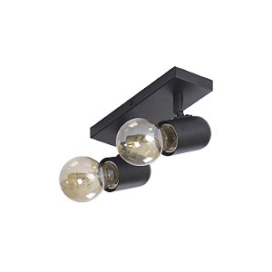 Spot Thomas Duplo Metal Domado Código 5965 para 2 Lâmpadas Filamento E27 em Alumínio