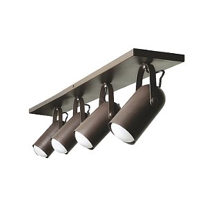 Spot Circular com Quatro Metal Domado Código 11307 55cm para 4 Lâmpadas E27 em Alumínio