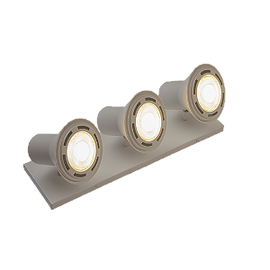 Spot Trapézio G Triplo Metal Domado Código 11326 GU10 para 3 Lâmpadas AR111 em Alumínio
