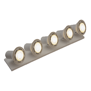Spot Trapézio G com Cinco Metal Domado Código 11328 90cm para 5 Lâmpadas AR111 GU10 em Alumínio