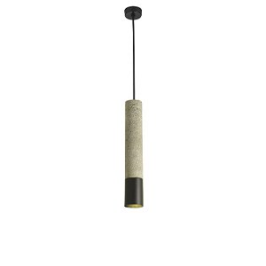 Pendente Stone Long Metal Domado Código 5601 GU10 para 1 Lâmpada Dicróica em Alumínio