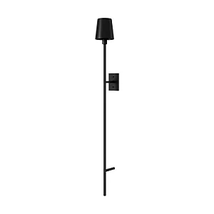 Arandela Foco Metallo Lunga Quadrada Cúpula Metal AR-107-QM em Metal 1xE27 para Pé-Direito Duplo, Hall e Escadas