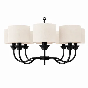 Lustre Alba 8 Braços LU-432-8 Foco Metallo 8 Lâmpadas E27 | Lustre Decorativo Moderno