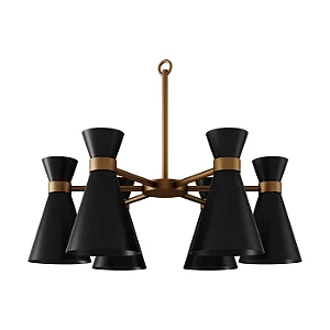Lustre Belluno 6 Braços LU-427-6 Foco Metallo 6 Lâmpadas E27 | Lustre Decorativo Moderno
