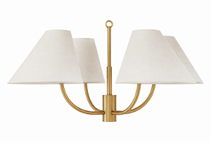 Lustre Donata 4 Braços LU-454 Foco Metallo 4 Lâmpadas E27 | Lustre Decorativo Moderno