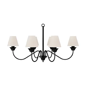 Lustre Horizontal 6 Braços 6x E27 para Sala de Jantar, Living e Mesa Grande Foco Metallo LU-405-6