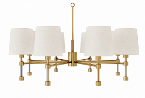 Lustre Massimo 8 Lâmpadas E27 Grande para Sala de Jantar, Living e Hall Foco Metallo LU-456