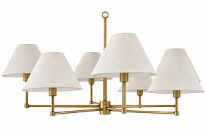 Lustre Mônaco 8 Lâmpadas E27 para Sala de Jantar, Living e Hall de Entrada Foco Metallo LU-446