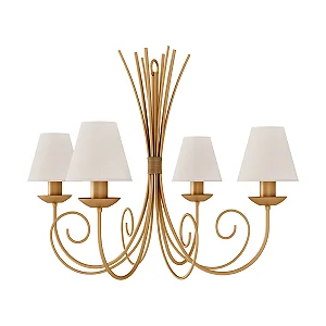 Lustre Neo 4 Braços 4 Lâmpadas E27 para Sala de Jantar, Living e Hall Foco Metallo LU-406-4