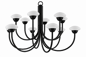 Lustre Nerano 12 Lâmpadas G9 para Sala de Jantar, Living e Hall Moderno Foco Metallo LU-445