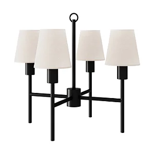 Lustre Tocheiro Mini 4 Lâmpadas E27 para Sala de Jantar, Quarto e Hall Foco Metallo LU-411-M
