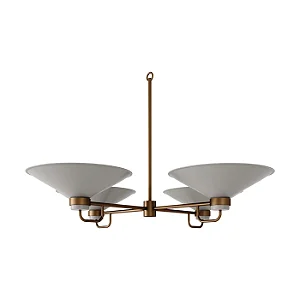 Lustre Verona 4 Lâmpadas E27 Grande para Sala de Jantar, Living e Hall Foco Metallo LU-420
