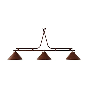Pendente Atlântico 1,50m com 3 Cúpulas 31cm 3x E27 para Mesa de Jantar Foco Metallo PE-602-31