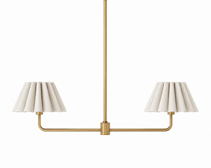 Pendente Delicato Haste 115cm 2 Lâmpadas E27 para Mesa de Jantar e Ilha Gourmet Foco Metallo PE-537-115