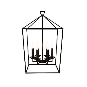 Pendente Inglês 6 Lâmpadas E14 para Sala de Jantar, Hall e Living Sofisticado Foco Metallo PE-520