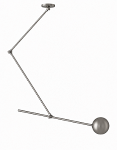 Pendente Solar Cúpula Moon Articulado 1 Lâmpada GU10 para Mesa de Jantar Foco Metallo PE-525