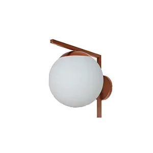 Arandela Itamonte Vertex 32cm em Alumínio e Vidro Fosco Branco 1x E27 LED com Uso Opcional como Plafon