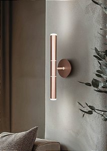 Arandela Itamonte Tip I 295 Ø25x265mm 2x G9 em Alumínio e Vidro Fosco Branco para LED Cápsula