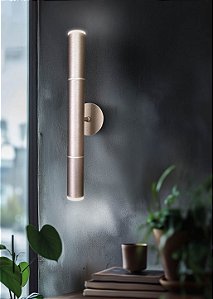 Arandela Itamonte Tip II 299 Ø40x375mm 2x GU10 em Alumínio e Vidro Fosco Branco para LED Dicróica MR11