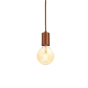 Pendente Itamonte Aluminium Socket 136/1 Ø45mm Cabo 1,5m 1x E27 em Alumínio para LED Bulbo A60 ou Filamento