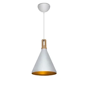 Pendente Itamonte Aluminium 422 422/1 Ø260x380mm 1x E27 em Alumínio e Madeira para LED Bulbo A60