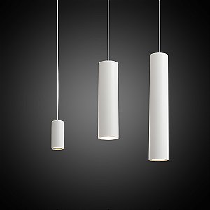 Pendente Itamonte Tubolare PAR20 465/50 Ø65x495mm 1x E27 em Alumínio para LED PAR20