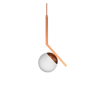 Pendente Itamonte Vertex P 476 H400mm Globo Ø150mm 1x G9 em Alumínio e Vidro Fosco Branco