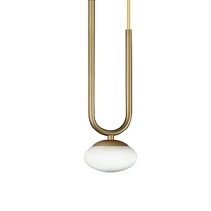 Pendente Mali B1 550-301 110x450mm LED Integrado 4W Vidro Fosco Branco