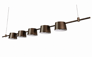 Pendente Nina B5 555-302 1400x110mm LED Integrado 5x4W Alumínio