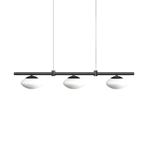 Pendente Odi 558-302 700x130mm LED Integrado 3x4W Vidro Fosco Branco