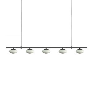 Pendente Odi 559-301 1200x130mm LED Integrado 5x4W Vidro Fosco Branco