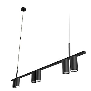 Pendente Tubus B7 567 1200x110mm 6x GU10 LED Dicróica MR16 Alumínio
