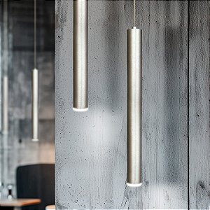 Pendente Tip II 569 Ø40x400mm 1x GU10 LED Dicróica MR11 Alumínio