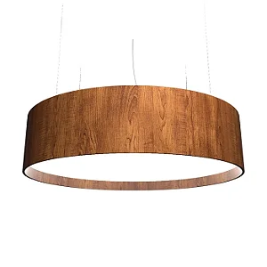 Pendente Accord Cilíndrico A-205 100x25cm em Madeira Design Contemporâneo