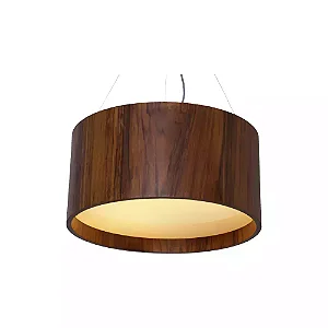 Pendente Accord Cilíndrico LED A-206LED 60x25cm 34W 1201lm IRC90 em Madeira