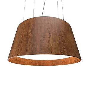 Pendente Accord Cônico A-258 100x35cm em Madeira Design Contemporâneo