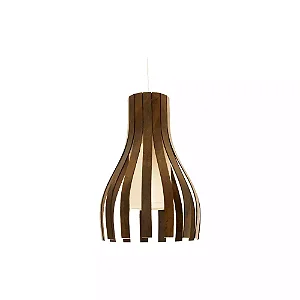 Pendente Accord Barril A-269 37x50cm em Madeira Design Contemporâneo