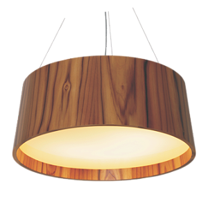 Pendente Accord Cônico LED A-296LED 62x25cm 33W 1164lm IRC90 em Madeira