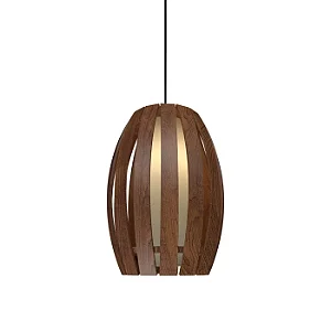 Pendente Accord Barril A-303 24x33cm em Madeira Design Contemporâneo