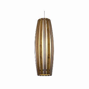 Pendente Accord Barril A-304 27x70cm em Madeira Design Contemporâneo