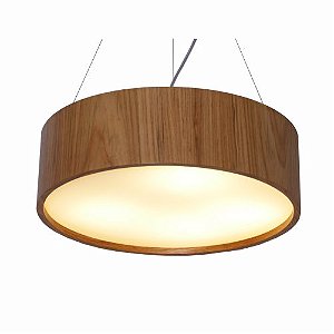 Pendente Accord Cilíndrico A-1041 100x18cm em Madeira Design Contemporâneo